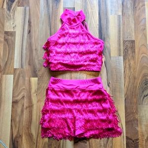 Weissman pink fringe costume MT9321     MT 12611 size Adult Small
